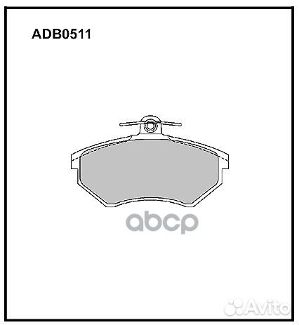 Колодки передние VW B3/B2/G2 16V/chery tyggo