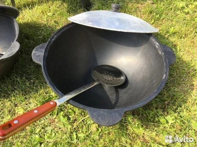 Казан с чугунной крышкой 16 л