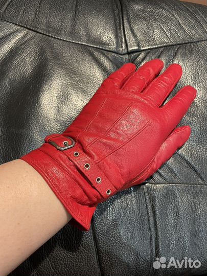 Перчатки женские кожаные