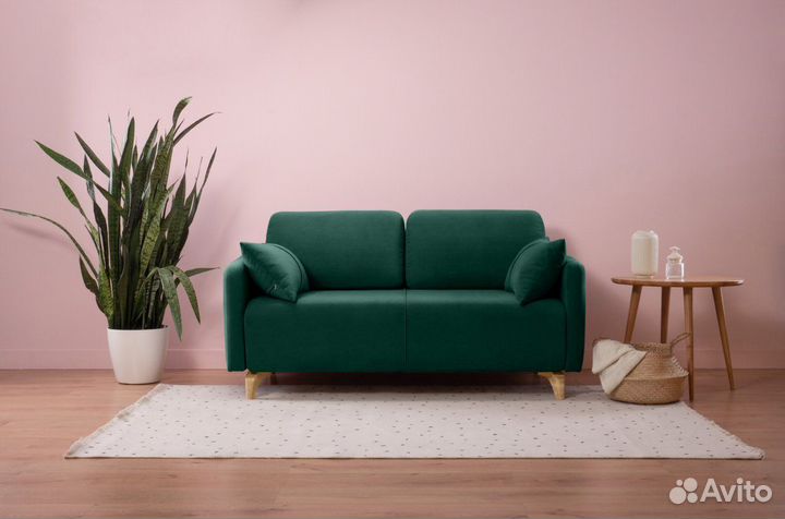 Диван Льери Мини Velvet Emerald