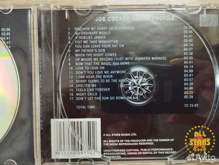 Joe Cocker stereo compact disc