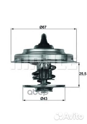 Вставка термостата TX1887D Mahle/Knecht