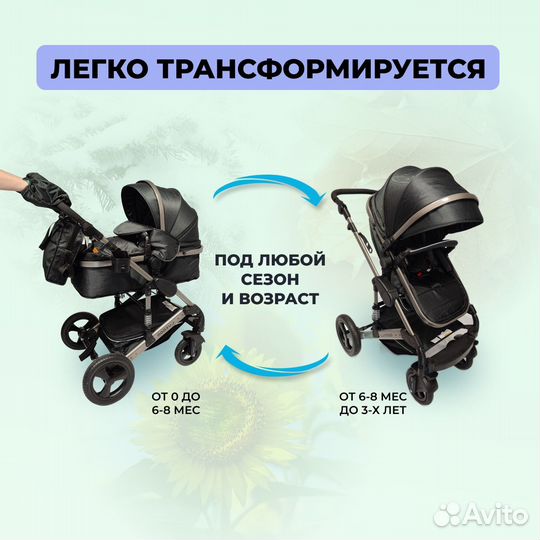 Коляска 2в1 Luxmom 555 / 510