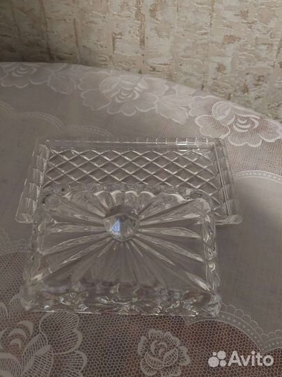 Масленка хрустальная