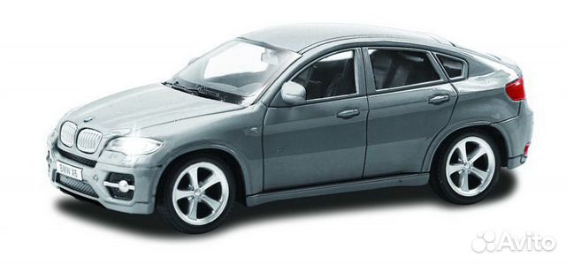 Машинка металлическая Uni-Fortune RMZ City 1:43 BMW X6, без механизмов, цвет серый, 12,5 x 5,6 x 5,9 см 444002-GR
