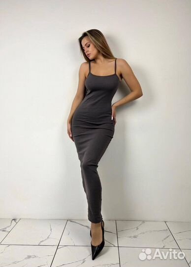 Платье майка длинное 3 цвета