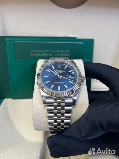 Часы rolex datejust 41mm blue jubilee