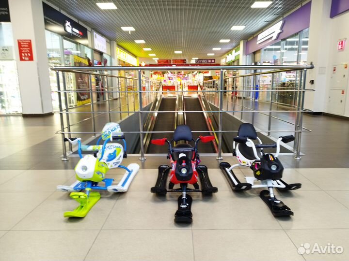 Снегокат SND4 ника с рулем и спинкой