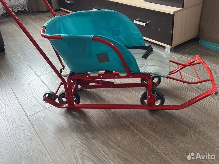 Санки коляска на колесах