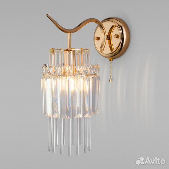 Eurosvet 10119/1 золото/прозрачный хрусталь Strots