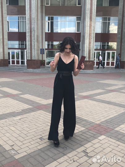 Чёрный комбинезон Mango (без пояса)