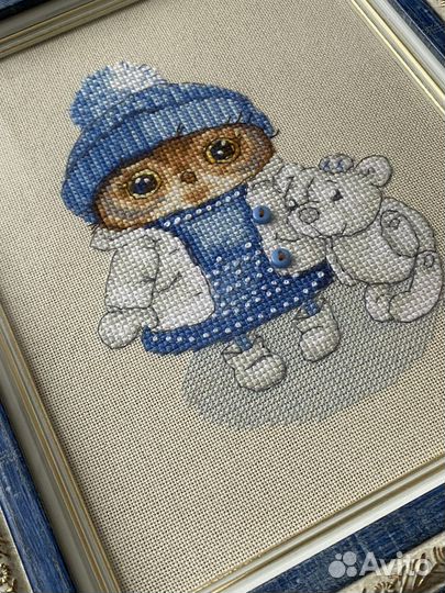 Картина вышитая крестом ручная работа