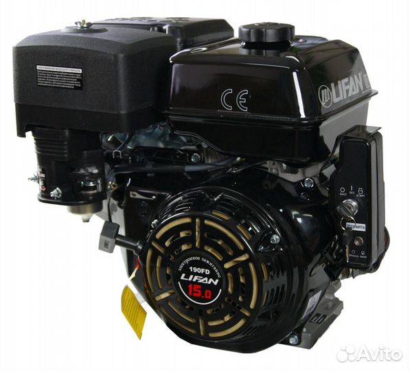 Двигатель бензиновый Lifan 190 FD 15 л.с 18 амп