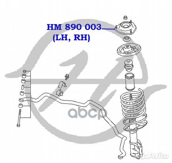 HM 890 003 - опора стойки амортизатора HM890003