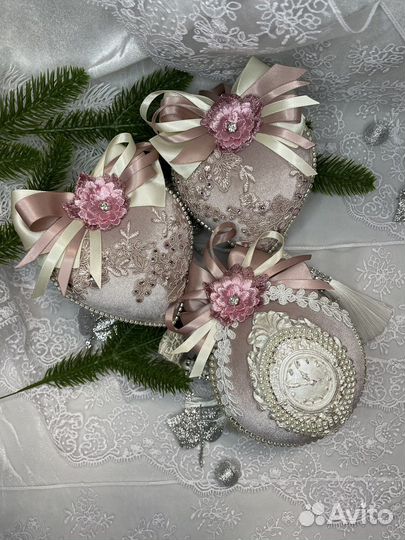 Новогодние елочные игрушки ручной работы