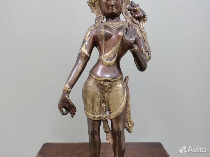 Парвати божество скульптура бронза Индия 42 см