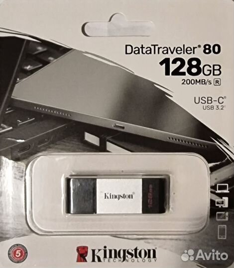 USB-C накопитель Kingston DataTraveler80 128 GB