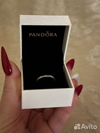 Pandora кольцо серебро