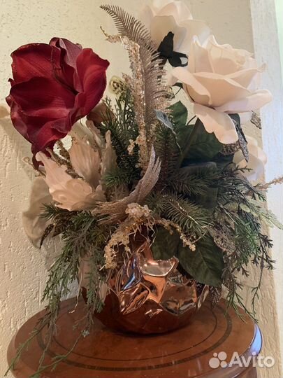 Букет цветов искуственный в вазе