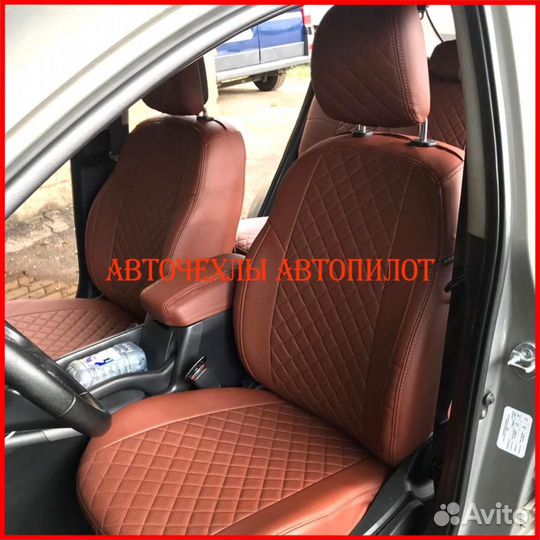 Чехлы Автопилот Kia Sportage 3 из экокожи Ромб