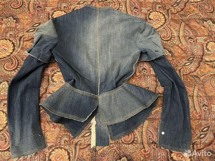 Джинсовая куртка жакет с кожей Loewe оригинал