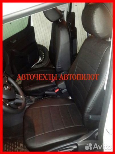 Чехлы Автопилот Skoda Yeti из экокожи чёрные Класс