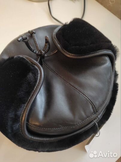 Новая шапка-ушанка из овчины, размер 58