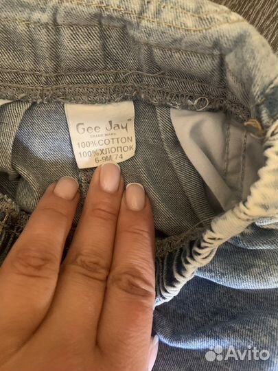 Джинсовый комбинезон для девочки 74