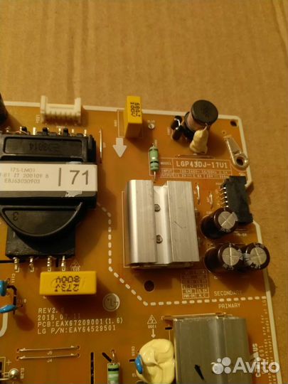 Блок питания EAX67209001(1.6) lgp43dj-17U1