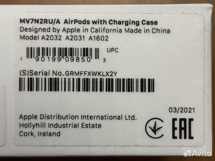 Наушники Apple airpods 2 Оригинал