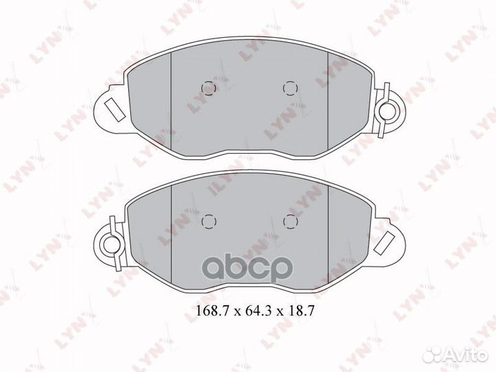 Колодки тормозные дисковые перед 2,196 BD30