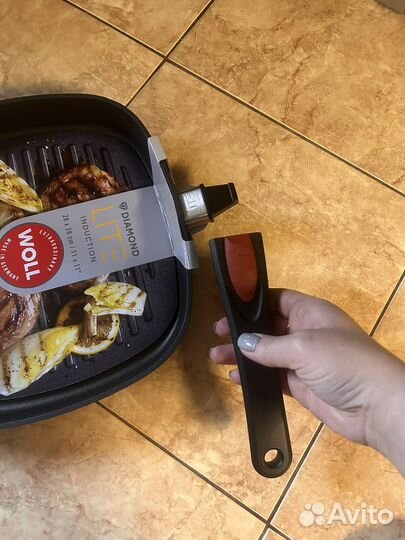 Сковорода гриль новая woll