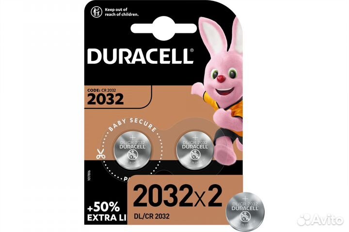 Батарейка Duracell CR2032 BL2 оптом