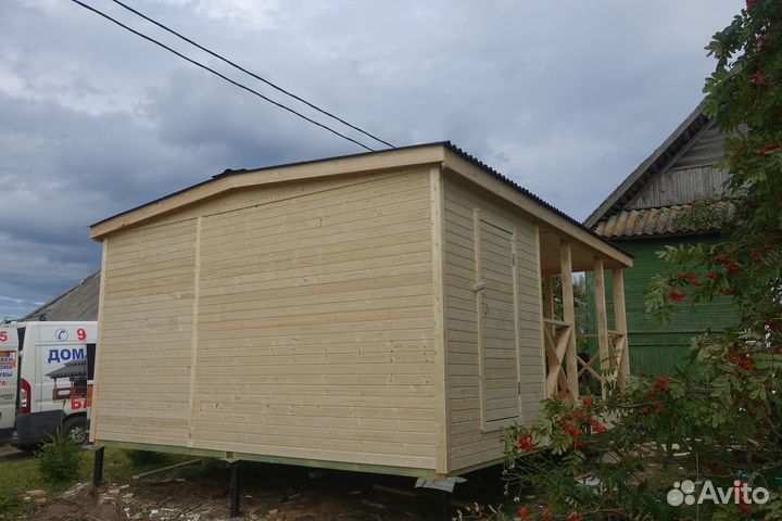 Дачный домик 4.6х5.8м.с крыльцом