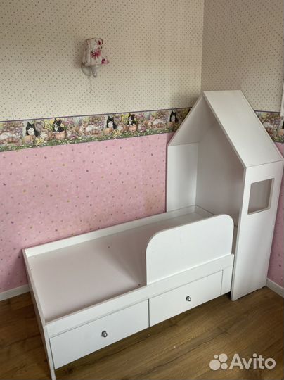 Детская кровать домик с матрасом