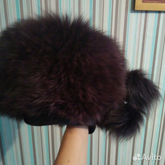 Шапка крашенный песец