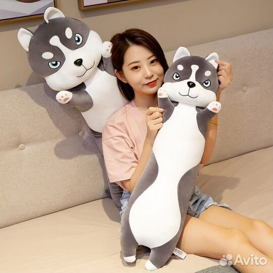 Мягкая игрушка Хаски батон 100см