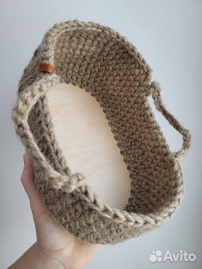 Люлька для куклы из джута