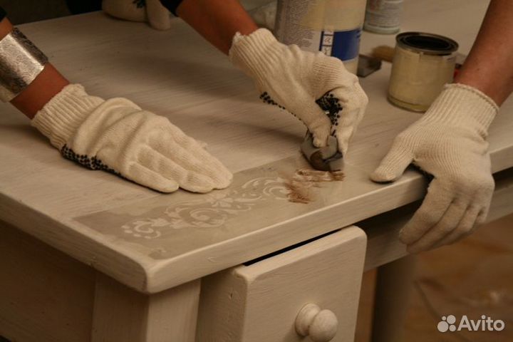 Реставрация ремонт деревянной мебели столов