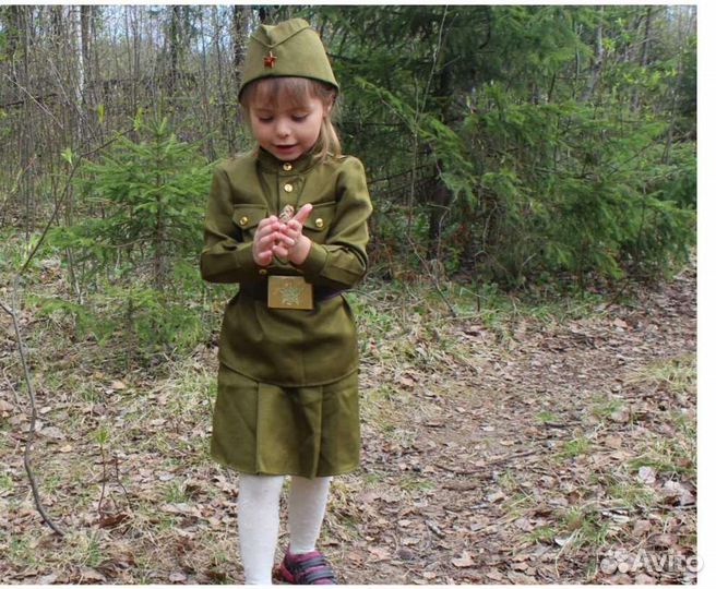 Детская военная форма для девочки. Р 104
