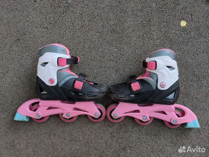 Роликовые коньки детские раздвижные + защита шлем