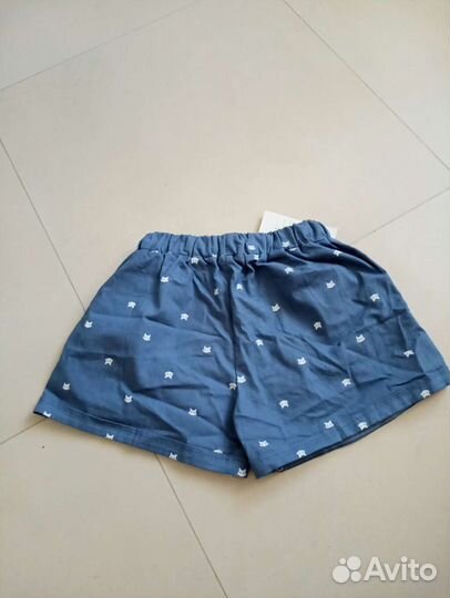 Хлопковые шорты в котики размер xs -s