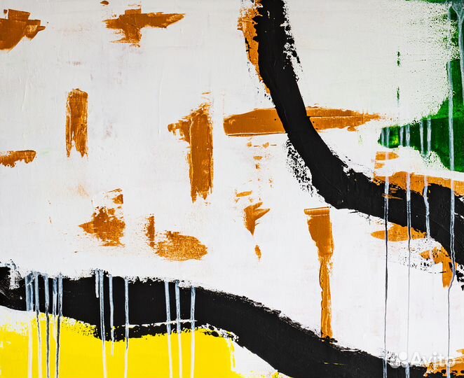 Картина на холсте абстракция интерьерная панорама