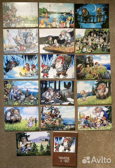 Rolf Lidberg, 5 наборов открыток с троллями