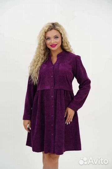Новое платье из микровельвета 52 54 56