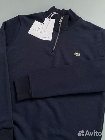 Свитшот полузамок lacoste мужской синий