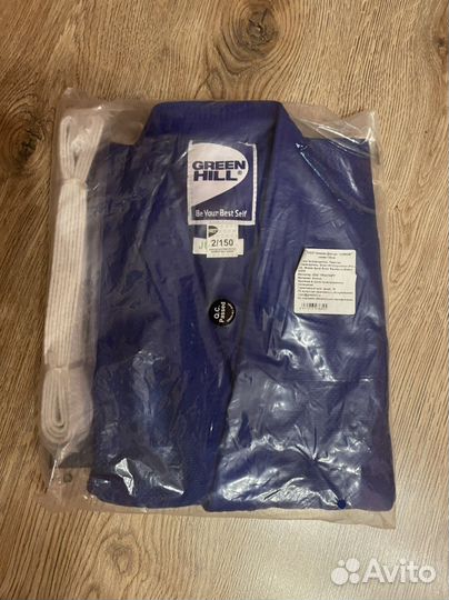 Форма новая дзюдо синяя green hill 150