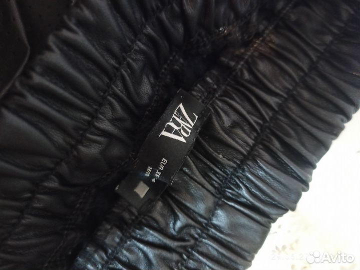 Кожаные брюки zara