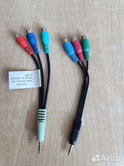 Кабель-переходник Jack 3.5 мм - 3 x RCA (мама)