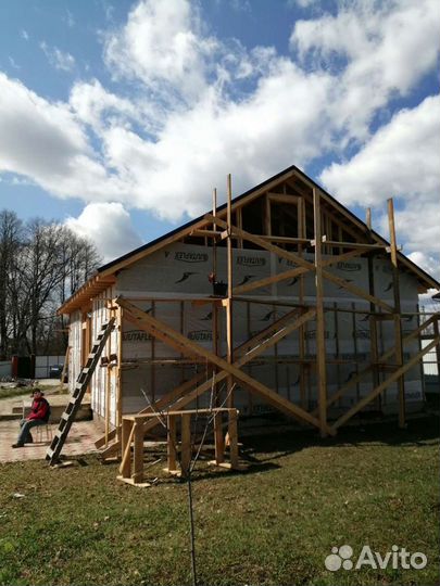 Строительство каркасный дом Веранда Пристройка